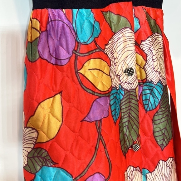 Vintage Quilted A Line button front women’s maxi dress size small full length - Picture 3 of 6